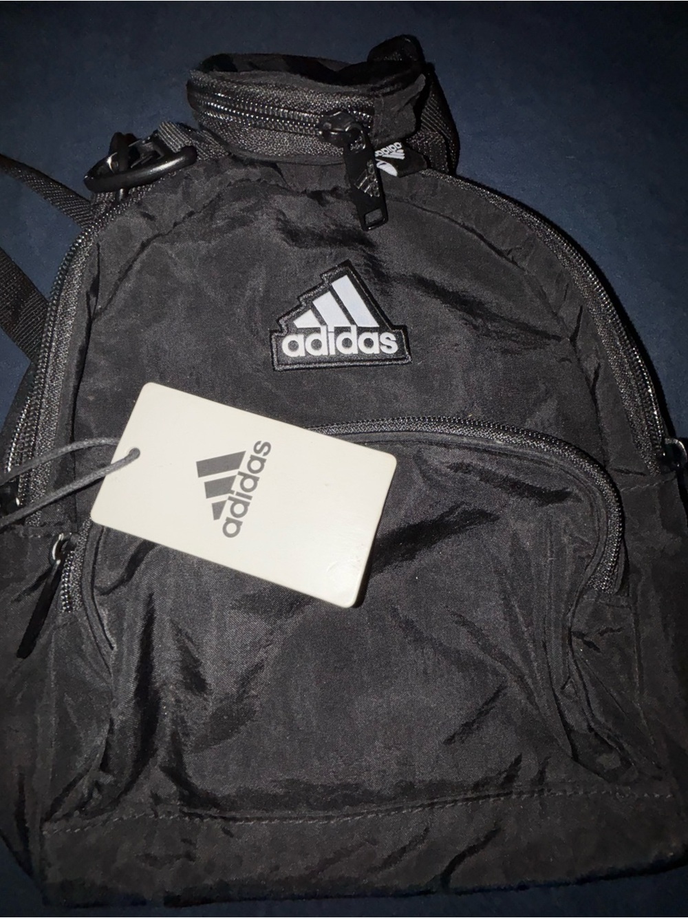 adidas Black Small Logo Backpack for Men